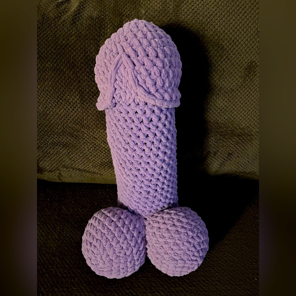 Handmade crochet penis pilllow